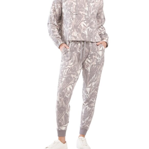 NEW LOVE STITCH Printed Multicolor Joggers grey/natural for women 168tn - Picture 1 of 6